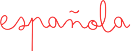 Logotyp księgarnia Espanola białe