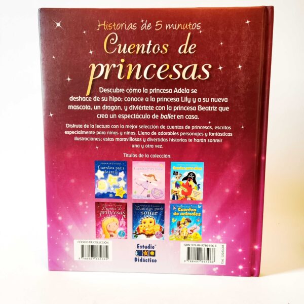 Historias de 5 minutos. Cuentos de princesas. Estudio Didáctico, książka po hiszpańsku, tania księgarnia hiszpańska, hiszpański dla dzieci