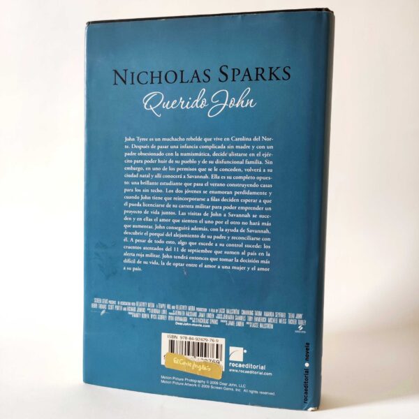 Querido John. Nicholas Sparks, dear john, tania księgarnia hiszpańska, hiszpański dla dzieci