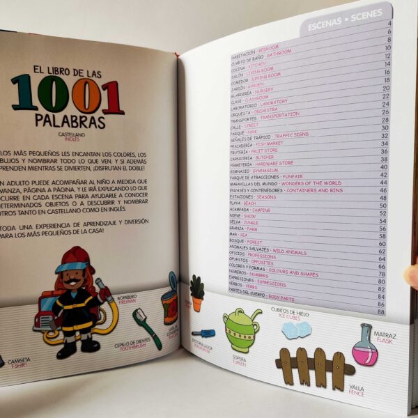 1001 palabras castellano/inglés. Ediciones Saldaña, książka po hiszpańsku dla dzieci