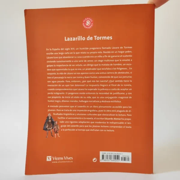 El Lazarillo De Tormes. Adaptación de Eduardo Alonso Gonzalez. Vicens Vives, książka po hiszpańsku, tania księgarnia hiszpańska