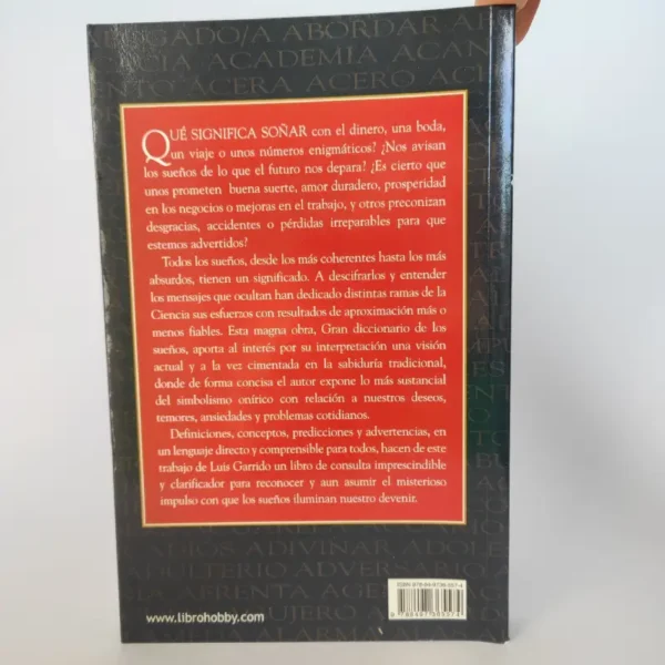 GRAN DICCIONARIO DE LOS SUEÑOS LUIS GARRIDO, książka po hiszpańsku