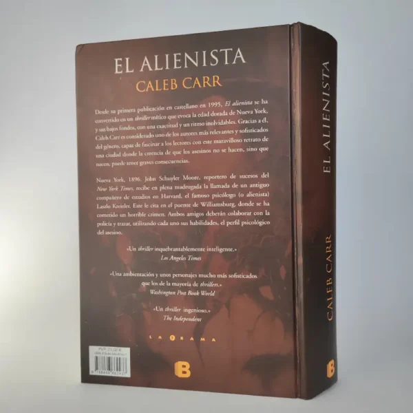 El alienista. Caleb Carr, książki po hiszpańsku, tania księgarnia hiszpańska, hiszpański dla dzieci