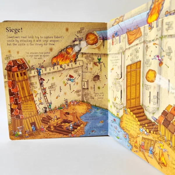 Look Inside a Castle. Usborne, książka po angielsku dla dzieci