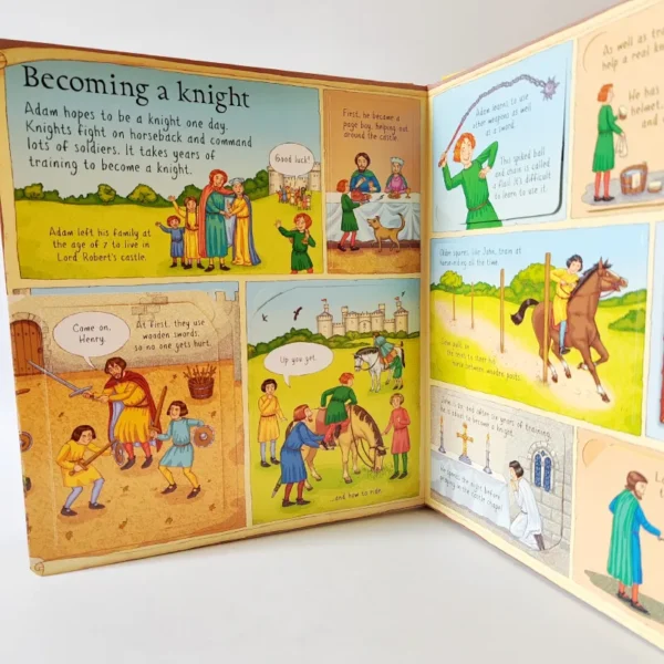 Look Inside a Castle. Usborne, książka po angielsku dla dzieci