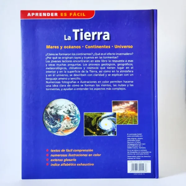 La Tierra: mares y océanos, continentes, universo. NGV, książka po hiszpańsku