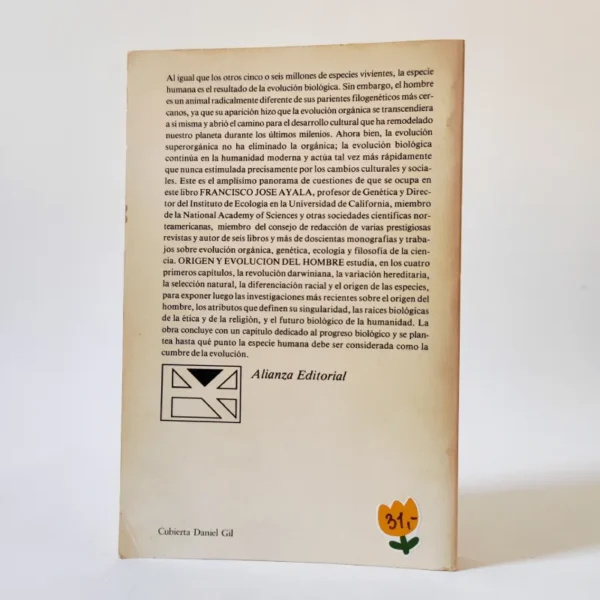 Origen y evolución del hombre. Francisco J. Ayala