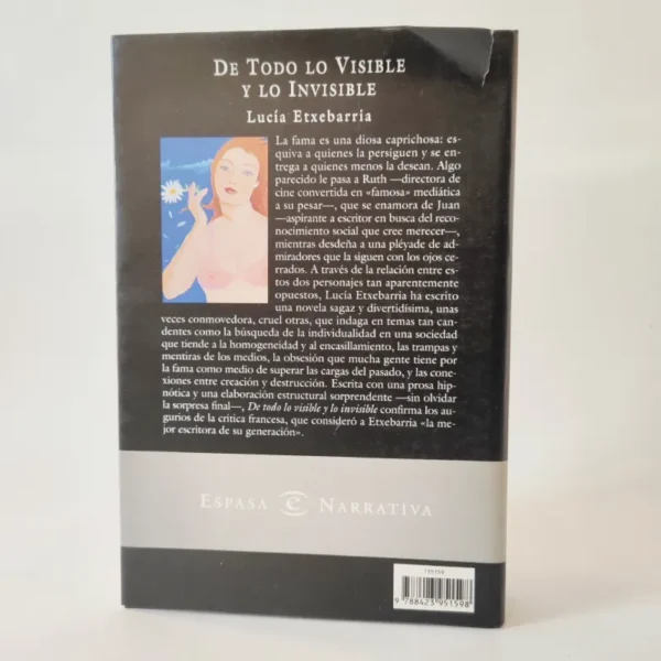 De todo lo visible y lo invisible. Lucía Etxebarria, książka po hiszpańsku