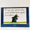 El topo que quería saber quién se había hecho aquello en su cabeza. Werner Holzwarth, książka po hiszpańsku dla dzieci