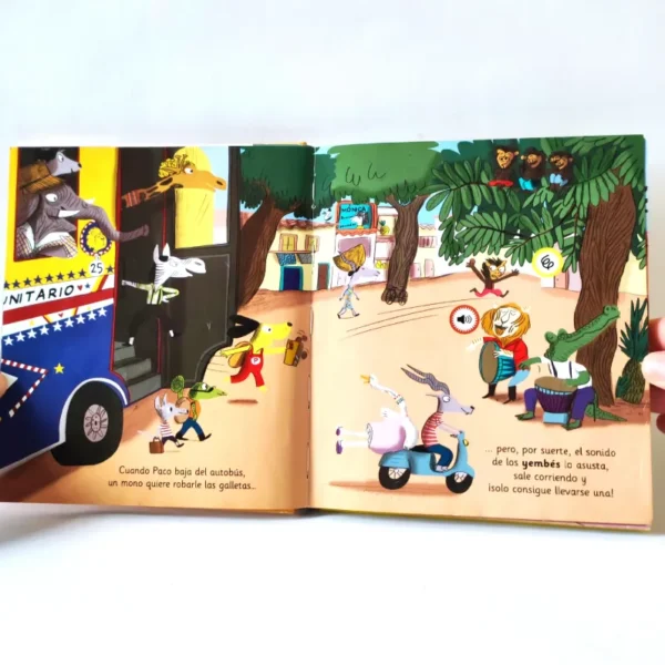 Paco y la música africana. Libro musical. Magali Le Huche, książka po hiszpańsku