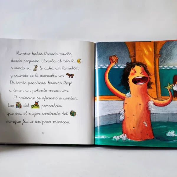 Ramiro, el príncipe miedoso. Lola Núñez. Rocío Antón. Edelvives, książka po hiszpańsku