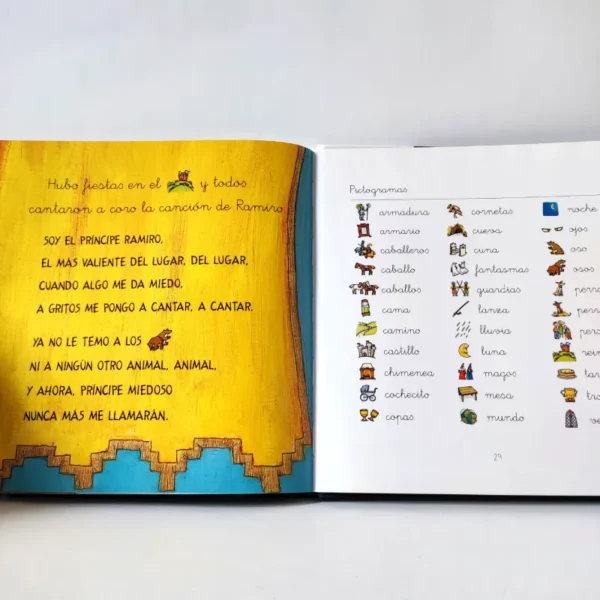 Ramiro, el príncipe miedoso. Lola Núñez. Rocío Antón. Edelvives, książka po hiszpańsku