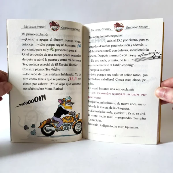La sonrisa de Mona Ratisa. Geronimo Stilton. Destino, książka po hispzańsku