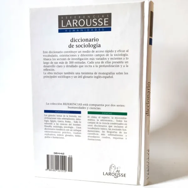 Diccionario de Sociología. Larousse humanidades, książka po hsizpańsku