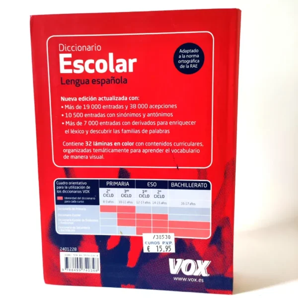 Diccionario Escolar de la Lengua Española. VOX