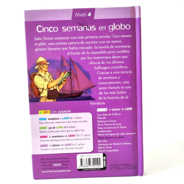 Cinco semanas en globo. Julio Verne. Susaeta