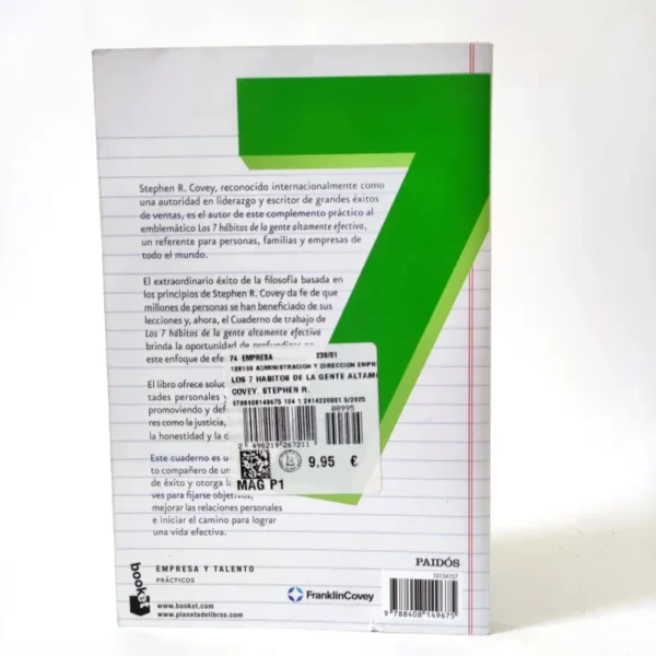 Los 7 hábitos de la gente altamente efectiva. Cuaderno de trabajo. Stephen R. Covey