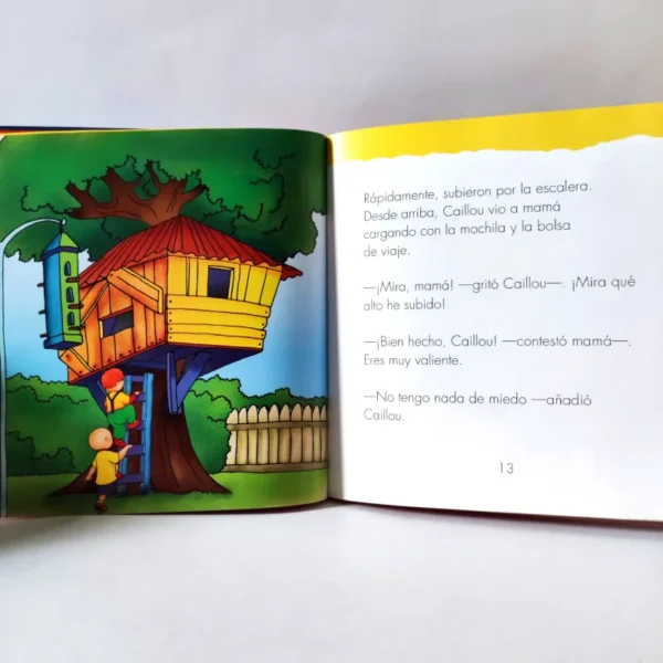 Caillou duerme fuera de casa