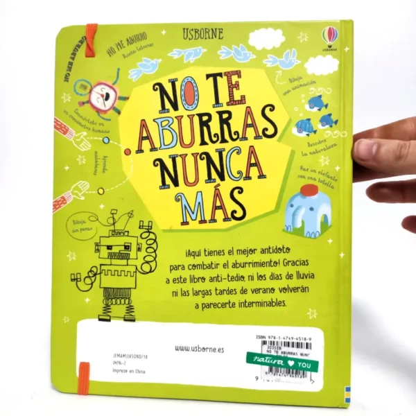 No te aburras nunca más. Usborne, książka po hiszpańsku