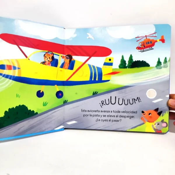 Aviones y helicópteros (Luces y sonidos) Usborne, książka po hiszpańsku