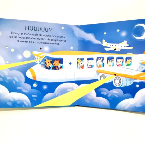 Aviones y helicópteros (Luces y sonidos) Usborne, książka po hiszpańsku