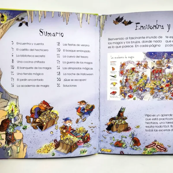 1001 cosas que buscar en el país de Los Magos. Usborne, książka po hiszpańsku