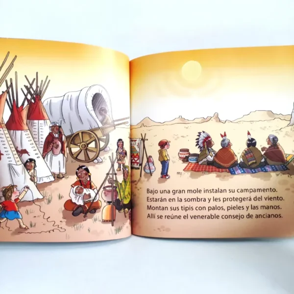 Max y Mía con los indios. Yellow Van, książka po hiszpańsku