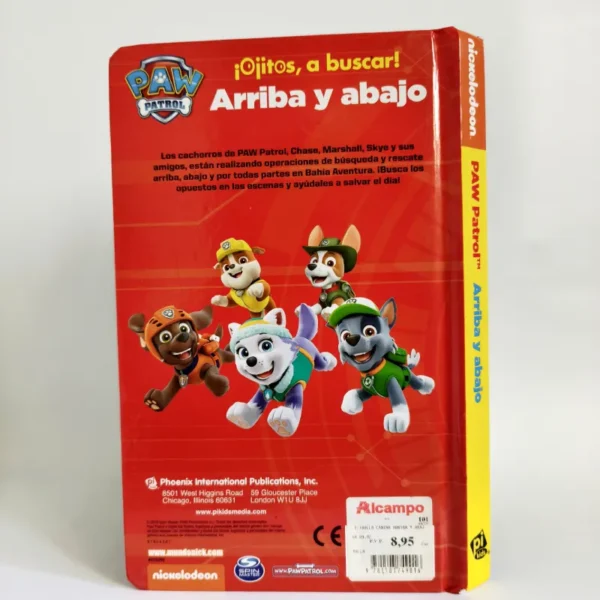 Arriba y abajo. Patrulla Canina, książka po hiszpańsku